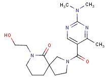 2-{[2-(dimethylamino)-4-methylpyrimidin-5-yl]carbonyl}-7-(2-hydroxyethyl)-2,7-diazaspiro[4.5]decan-6-one