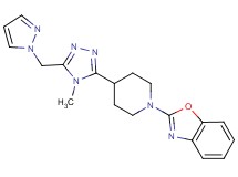 2-{4-[4-methyl-5-(1H-pyrazol-1-ylmethyl)-4H-1,2,4-triazol-3-yl]piperidin-1-yl}-1,3-benzoxazole