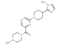 2-[4-(1-methyl-1H-imidazol-2-yl)-1-piperidinyl]-6-[(4-methyl-1-piperazinyl)carbonyl]pyrazine