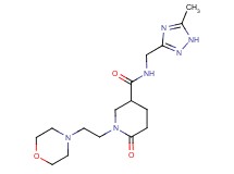N-[(5-methyl-1H-1,2,4-triazol-3-yl)methyl]-1-[2-(4-morpholinyl)ethyl]-6-oxo-3-piperidinecarboxamide