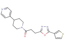 4-(1-{3-[5-(3-thienyl)-1,3,4-oxadiazol-2-yl]propanoyl}-4-piperidinyl)pyridine