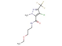 4-chloro-N-(3-ethoxypropyl)-1-methyl-3-(trifluoromethyl)-1H-pyrazole-5-carboxamide
