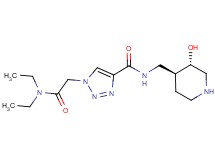 1-[2-(diethylamino)-2-oxoethyl]-N-{[(3S*,4S*)-3-hydroxy-4-piperidinyl]methyl}-1H-1,2,3-triazole-4-carboxamide