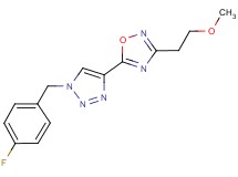5-[1-(4-fluorobenzyl)-1H-1,2,3-triazol-4-yl]-3-(2-methoxyethyl)-1,2,4-oxadiazole