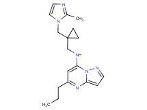 N-({1-[(2-methyl-1H-imidazol-1-yl)methyl]cyclopropyl}methyl)-5-propylpyrazolo[1,5-a]pyrimidin-7-amine