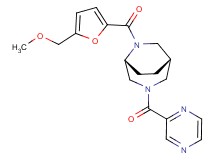 (1S*,5R*)-6-[5-(methoxymethyl)-2-furoyl]-3-(pyrazin-2-ylcarbonyl)-3,6-diazabicyclo[3.2.2]nonane