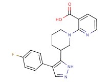 2-{3-[4-(4-fluorophenyl)-1H-pyrazol-5-yl]piperidin-1-yl}nicotinic acid