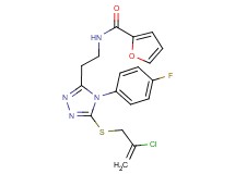 N-{2-[5-[(2-chloro-2-propen-1-yl)thio]-4-(4-fluorophenyl)-4H-1,2,4-triazol-3-yl]ethyl}-2-furamide