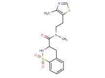 N-methyl-N-[2-(4-methyl-1,3-thiazol-5-yl)ethyl]-3,4-dihydro-2H-1,2-benzothiazine-3-carboxamide 1,1-dioxide
