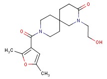 9-(2,5-dimethyl-3-furoyl)-2-(2-hydroxyethyl)-2,9-diazaspiro[5.5]undecan-3-one