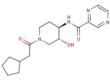 N-[(3R*,4R*)-1-(cyclopentylacetyl)-3-hydroxypiperidin-4-yl]pyrazine-2-carboxamide