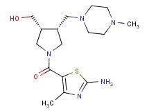 {(3R*,4R*)-1-[(2-amino-4-methyl-1,3-thiazol-5-yl)carbonyl]-4-[(4-methyl-1-piperazinyl)methyl]-3-pyrrolidinyl}methanol
