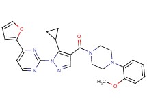 2-(5-cyclopropyl-4-{[4-(2-methoxyphenyl)-1-piperazinyl]carbonyl}-1H-pyrazol-1-yl)-4-(2-furyl)pyrimidine