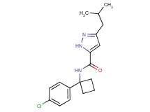 N-[1-(4-chlorophenyl)cyclobutyl]-3-isobutyl-1H-pyrazole-5-carboxamide