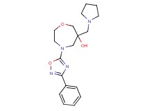 4-(3-phenyl-1,2,4-oxadiazol-5-yl)-6-(pyrrolidin-1-ylmethyl)-1,4-oxazepan-6-ol