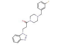 1-{3-[4-(3-fluorobenzyl)piperazin-1-yl]-3-oxopropyl}-1H-1,2,3-benzotriazole