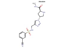 (4R)-4-[4-({[(3-cyanophenyl)sulfonyl]amino}methyl)-1H-1,2,3-triazol-1-yl]-N-methyl-L-prolinamide