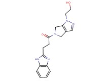 2-[5-[3-(1H-benzimidazol-2-yl)propanoyl]-5,6-dihydropyrrolo[3,4-c]pyrazol-1(4H)-yl]ethanol