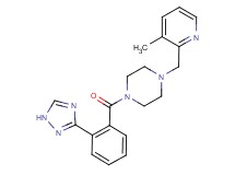 1-[(3-methyl-2-pyridinyl)methyl]-4-[2-(1H-1,2,4-triazol-3-yl)benzoyl]piperazine