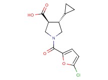 (3S*,4S*)-1-(5-chloro-2-furoyl)-4-cyclopropyl-3-pyrrolidinecarboxylic acid