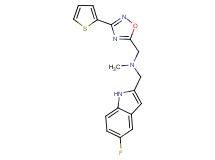 1-(5-fluoro-1H-indol-2-yl)-N-methyl-N-{[3-(2-thienyl)-1,2,4-oxadiazol-5-yl]methyl}methanamine
