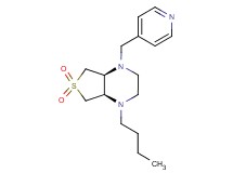 (4aS*,7aR*)-1-butyl-4-(4-pyridinylmethyl)octahydrothieno[3,4-b]pyrazine 6,6-dioxide