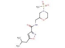 5-isobutyl-N-{[4-(methylsulfonyl)morpholin-2-yl]methyl}isoxazole-3-carboxamide