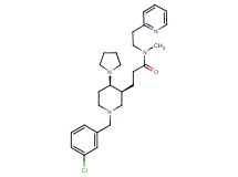 3-[(3S*,4R*)-1-(3-chlorobenzyl)-4-(1-pyrrolidinyl)-3-piperidinyl]-N-methyl-N-[2-(2-pyridinyl)ethyl]propanamide