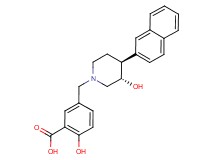 2-hydroxy-5-{[(3S*,4S*)-3-hydroxy-4-(2-naphthyl)piperidin-1-yl]methyl}benzoic acid