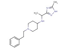 N-[1-(5-methyl-1H-1,2,4-triazol-3-yl)ethyl]-1-(2-phenylethyl)piperidin-4-amine