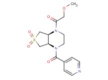 (4aS*,7aR*)-1-isonicotinoyl-4-(methoxyacetyl)octahydrothieno[3,4-b]pyrazine 6,6-dioxide