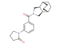 1-{3-[(1R*,2R*,6S*,7S*)-4-azatricyclo[5.2.2.0~2,6~]undec-4-ylcarbonyl]phenyl}-2-pyrrolidinone
