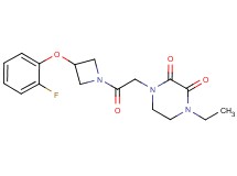 1-ethyl-4-{2-[3-(2-fluorophenoxy)azetidin-1-yl]-2-oxoethyl}piperazine-2,3-dione
