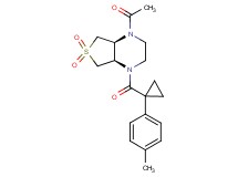 (4aR*,7aS*)-1-acetyl-4-{[1-(4-methylphenyl)cyclopropyl]carbonyl}octahydrothieno[3,4-b]pyrazine 6,6-dioxide