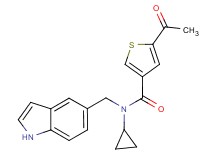5-acetyl-N-cyclopropyl-N-(1H-indol-5-ylmethyl)thiophene-3-carboxamide