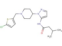N-(1-{1-[(5-chloro-2-thienyl)methyl]-4-piperidinyl}-1H-pyrazol-5-yl)-3-methylbutanamide