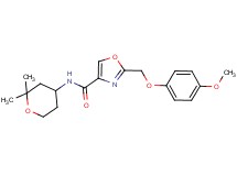 N-(2,2-dimethyltetrahydro-2H-pyran-4-yl)-2-[(4-methoxyphenoxy)methyl]-1,3-oxazole-4-carboxamide