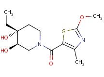 (3R*,4R*)-4-ethyl-1-[(2-methoxy-4-methyl-1,3-thiazol-5-yl)carbonyl]piperidine-3,4-diol