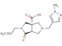 (3aS*,6aS*)-2-allyl-5-[(1-methyl-1H-pyrazol-4-yl)methyl]-1-oxohexahydropyrrolo[3,4-c]pyrrole-3a(1H)-carboxylic acid