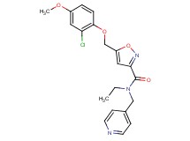 5-[(2-chloro-4-methoxyphenoxy)methyl]-N-ethyl-N-(4-pyridinylmethyl)-3-isoxazolecarboxamide