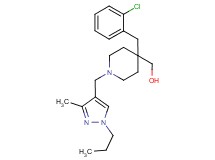 {4-(2-chlorobenzyl)-1-[(3-methyl-1-propyl-1H-pyrazol-4-yl)methyl]-4-piperidinyl}methanol