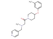 N-methyl-2-[4-(3-methylphenoxy)-1-piperidinyl]-2-oxo-N-(4-pyridinylmethyl)ethanamine