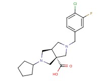 (3aR*,6aR*)-2-(4-chloro-3-fluorobenzyl)-5-cyclopentylhexahydropyrrolo[3,4-c]pyrrole-3a(1H)-carboxylic acid
