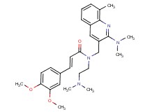 (2E)-3-(3,4-dimethoxyphenyl)-N-[2-(dimethylamino)ethyl]-N-{[2-(dimethylamino)-8-methyl-3-quinolinyl]methyl}acrylamide