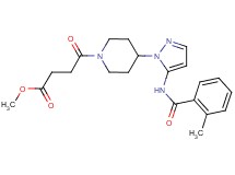 methyl 4-(4-{5-[(2-methylbenzoyl)amino]-1H-pyrazol-1-yl}-1-piperidinyl)-4-oxobutanoate