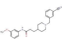3-[1-(3-cyanobenzyl)piperidin-4-yl]-N-(3-methoxyphenyl)propanamide