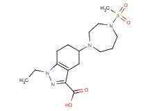 1-ethyl-5-[4-(methylsulfonyl)-1,4-diazepan-1-yl]-4,5,6,7-tetrahydro-1H-indazole-3-carboxylic acid