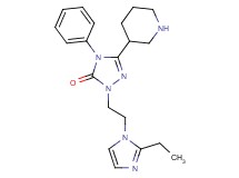 2-[2-(2-ethyl-1H-imidazol-1-yl)ethyl]-4-phenyl-5-(3-piperidinyl)-2,4-dihydro-3H-1,2,4-triazol-3-one dihydrochloride