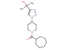 2-{1-[1-(cycloheptylcarbonyl)piperidin-4-yl]-1H-1,2,3-triazol-4-yl}propan-2-ol