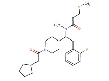 N-[1-[1-(cyclopentylacetyl)-4-piperidinyl]-2-(2-fluorophenyl)ethyl]-N-methyl-3-(methylthio)propanamide
